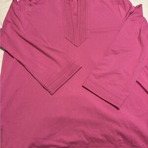 Lands End Pink Long Sleeve Tunic Top